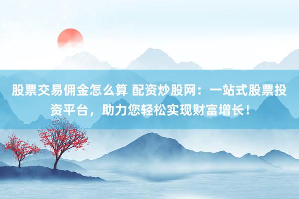 股票交易佣金怎么算 配资炒股网：一站式股票投资平台，助力您轻松实现财富增长！