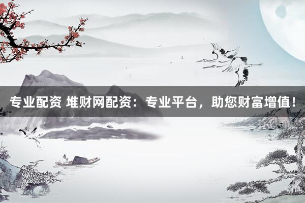 专业配资 堆财网配资：专业平台，助您财富增值！
