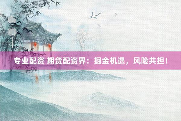 专业配资 期货配资界：掘金机遇，风险共担！
