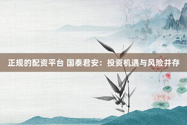 正规的配资平台 国泰君安:投资机遇与风险并存