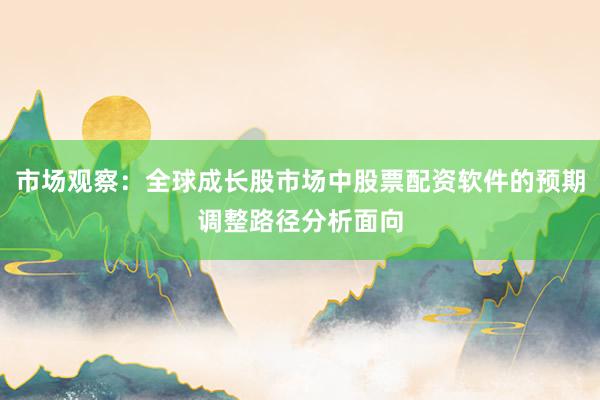 市场观察：全球成长股市场中股票配资软件的预期调整路径分析面向